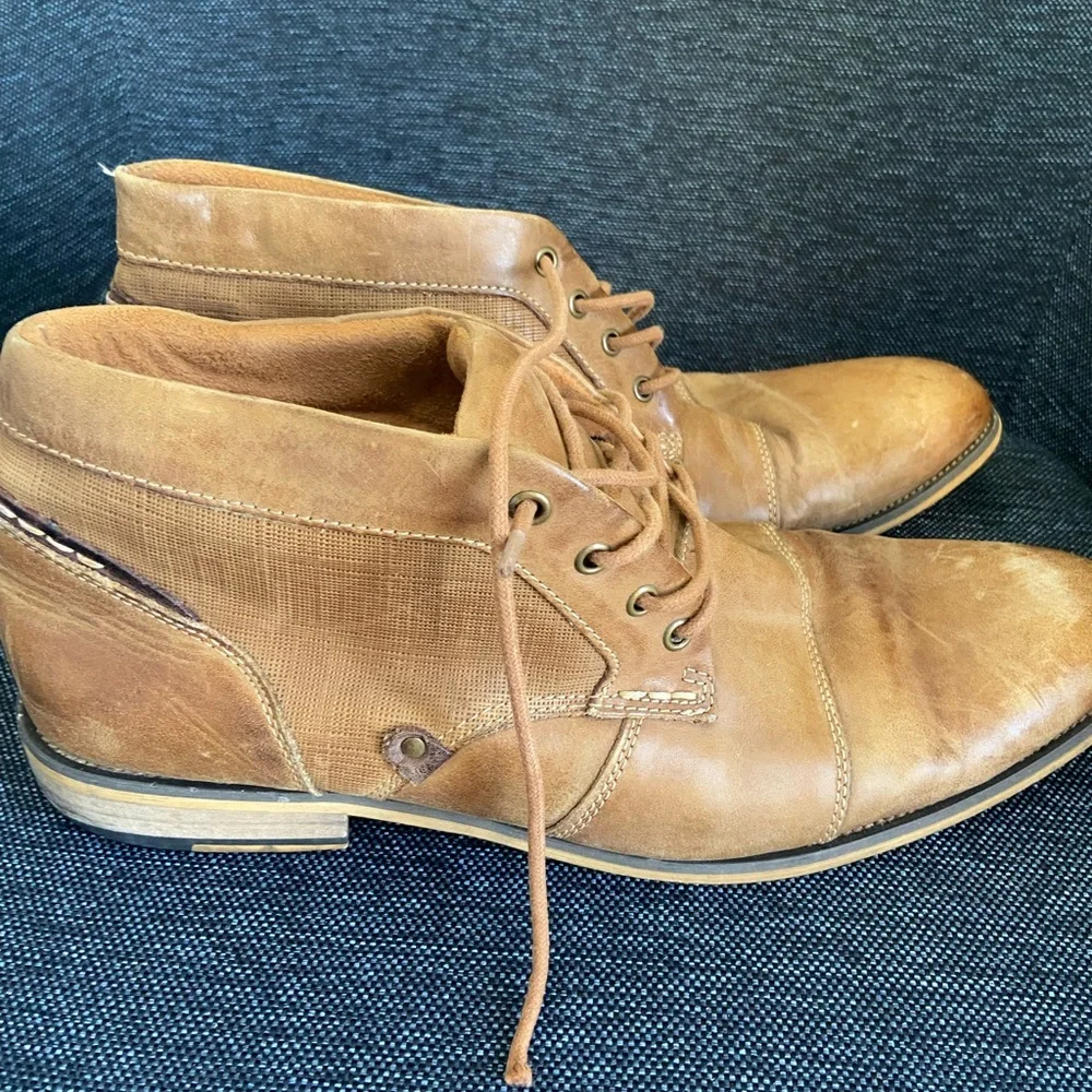 Steve Madden P-Klatin Brown Tan Leather Lace Up Chukka Boots - Men’s Size 10.5